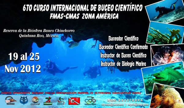 6to Curso Internacional de Buceo Científico FMAS-CMAS Zona América. México 2012