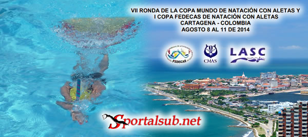 Resultados 7ma Ronda IX Copa Mundo CMAS y I Copa FEDECAS de Natación con Aletas en Cartagena, Colombia