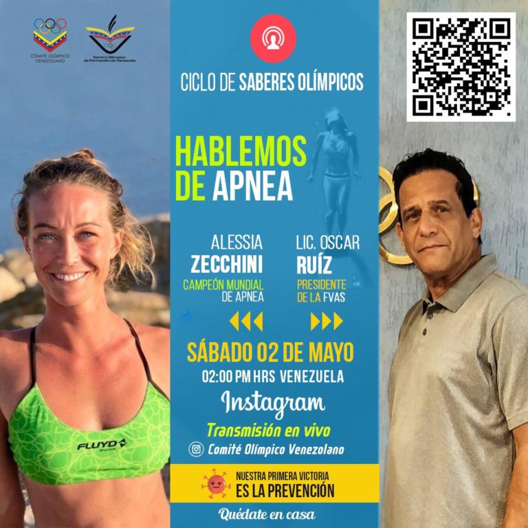 Hablamos de Apnea, con Alessia Zecchini (Campeona Mundial Italiana) y Oscar Ruiz (Vicepresidente de CMAS Zona América)