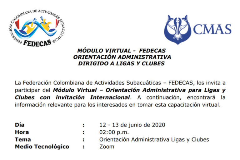 Capacitación Orientación Administrativa FEDECAS – CMAS Zona América