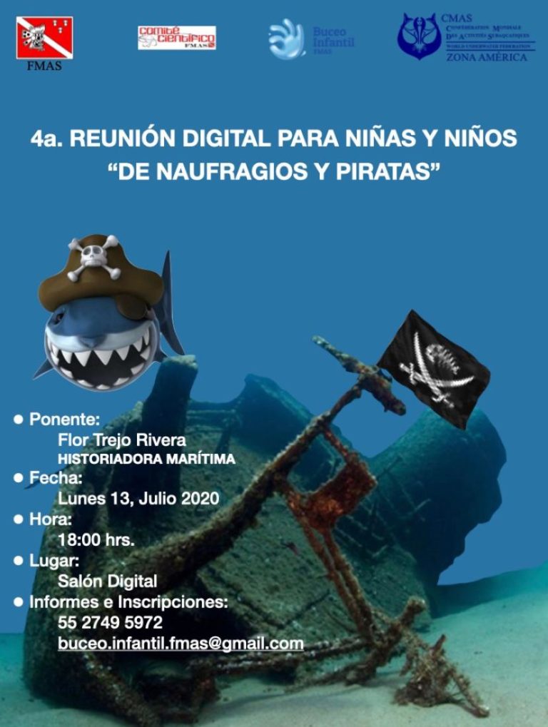 Realizada 4a. Reunión digital para niñas y niños FMAS México: “De naufragios y piratas”