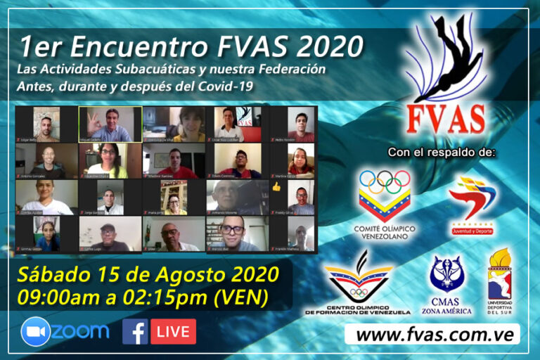Federación Venezolana de Actividades Subacuáticas organizó 1er Encuentro 2020: «Antes, durante y después del Covid-19»