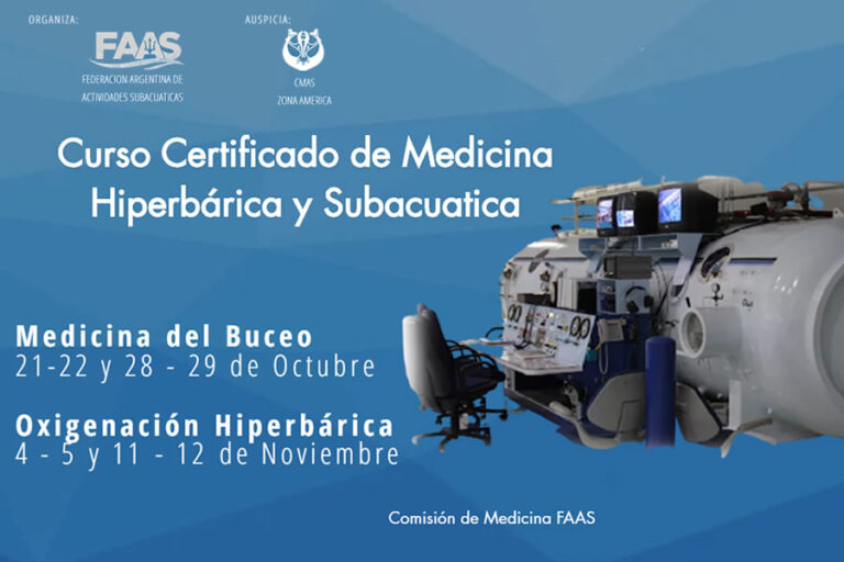 Con más de 200 participantes finaliza con éxito Curso Certificado de Medicina Hiperbárica y Subacuática FAAS / CMAS Zona América