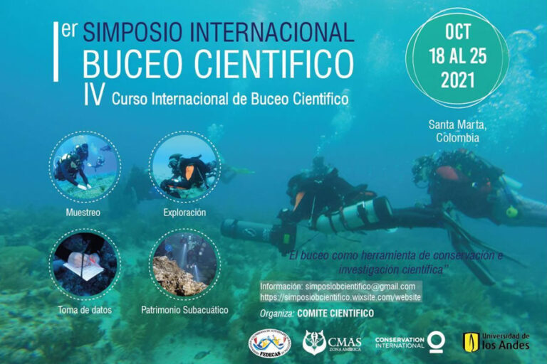 SUSPENDIDO – I Simposio Internacional y IV Curso Internacional de Buceo Científico FEDECAS / CMAS Zona América. Santa Marta, Colombia 2021