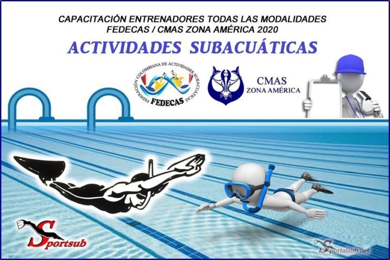 Certificación de Capacitación para Entrenadores de Actividades Subacuáticas FEDECAS / CMAS Zona América 2020
