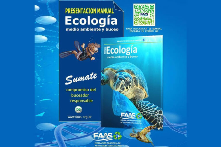 Federación Argentina de Actividades Subacuáticas presenta Manual de Ecología, Medio Ambiente y Buceo