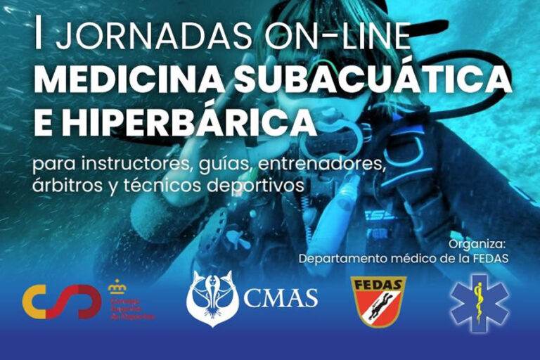 Federaciones de CMAS Zona América participarán en I Jornadas On-Line de Medicina Subacuática e Hiperbárica organizadas por FEDAS de España