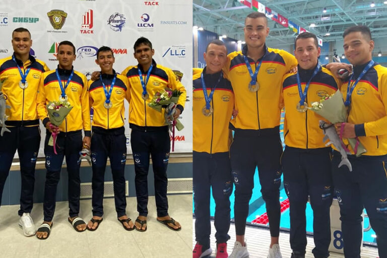 Colombia regresa con 2 medallas del Mundial de Natación con Aletas CMAS en Tomsk, Rusia