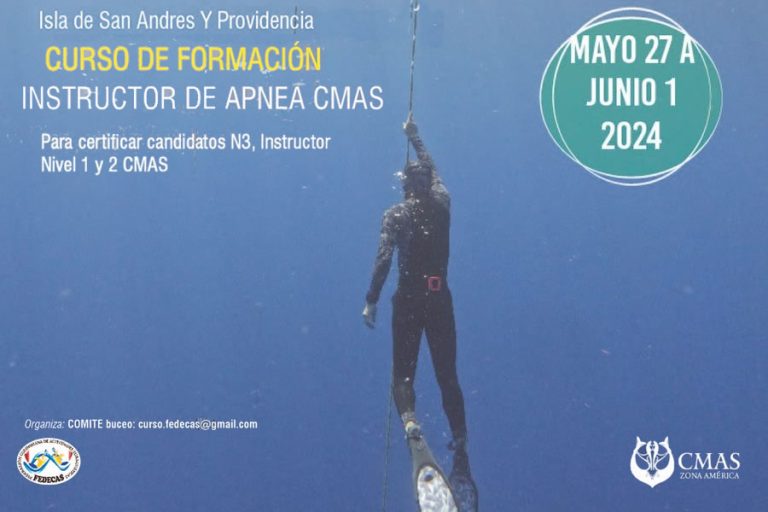 Curso de Formación de Instructores de Apnea N1-N2 CMAS – San Andrés, Colombia 🇨🇴