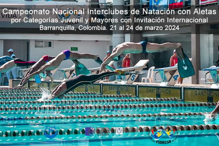 Campeonato Nacional con Invitación Internacional de Natación con Aletas, Barranquilla, Colombia  – Resultados 🇨🇴