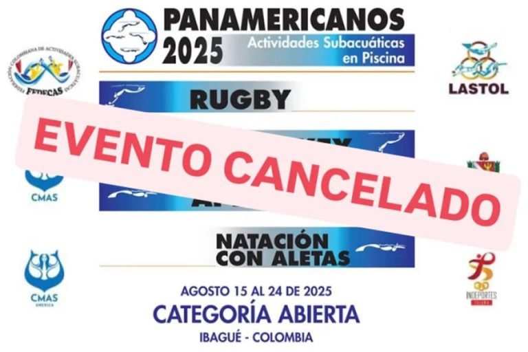 CANCELADO – Campeonatos Panamericanos Subacuáticos en piscina: Apnea, Natación con Aletas, Hockey, Rugby – Ibagué, Colombia  2025 🇨🇴